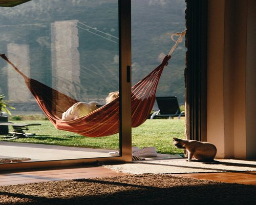 Person enjoying a healthy morning routine with fresh air