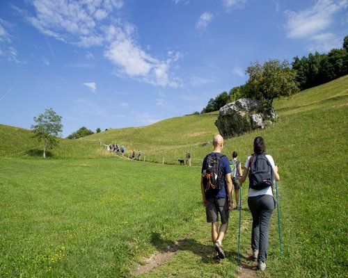 People walking outside enjoying active lifestyle